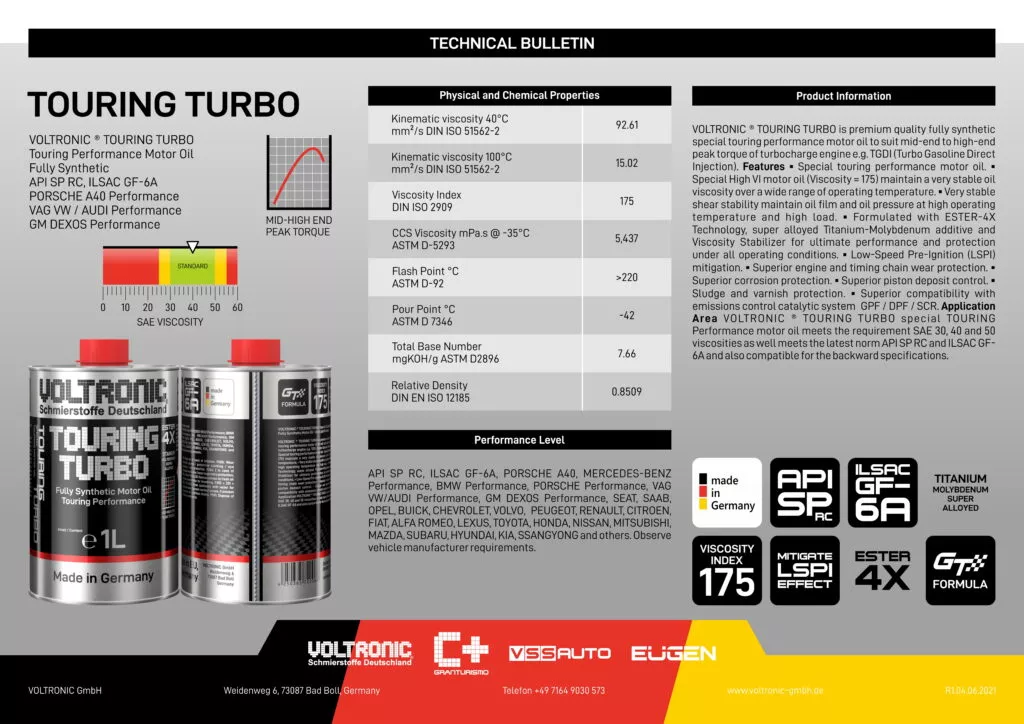 NHỚT VOLTRONIC TOURING TURBO - Hình 2