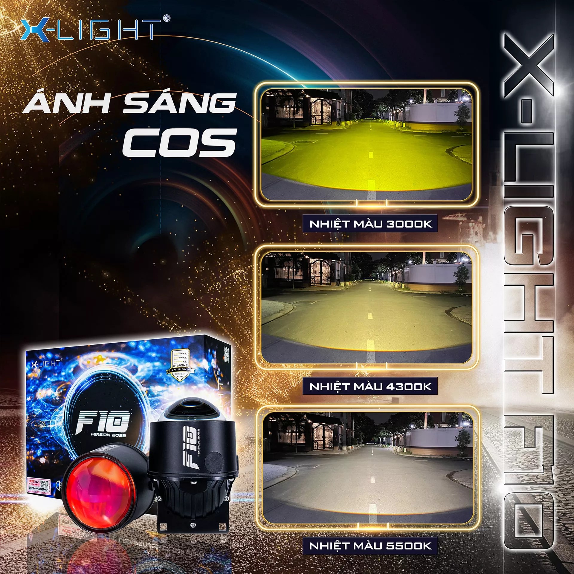 Bi gầm X-Light F10 2022 – có mắt quỷ