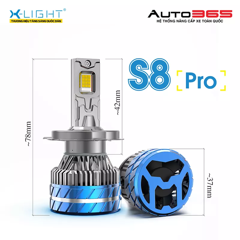 BÓNG LED X-LIGHT S8 PRO - NHIỆT MÀU 4300K - CHÂN H4 - Hình 2