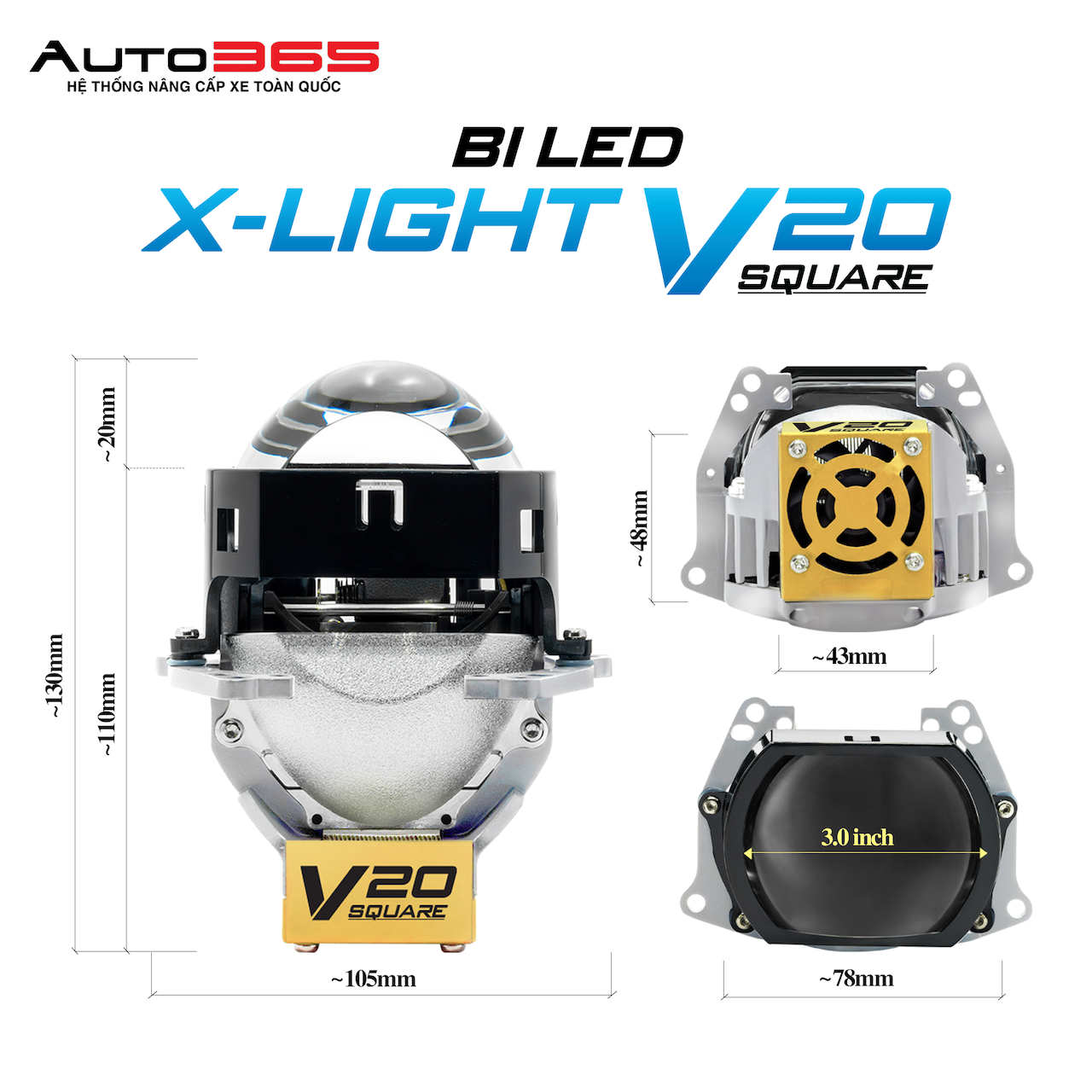 BI LED X-LIGHT V20 SQUARE