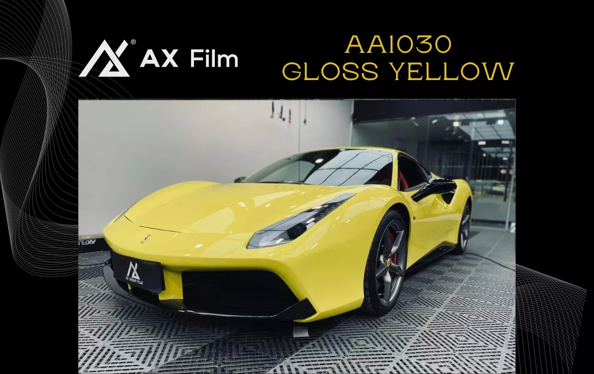 AX WRAP FILM GLOSS YELLOW – MÀU VÀNG BÓNG FERRARI 448 GTB - Hình 1