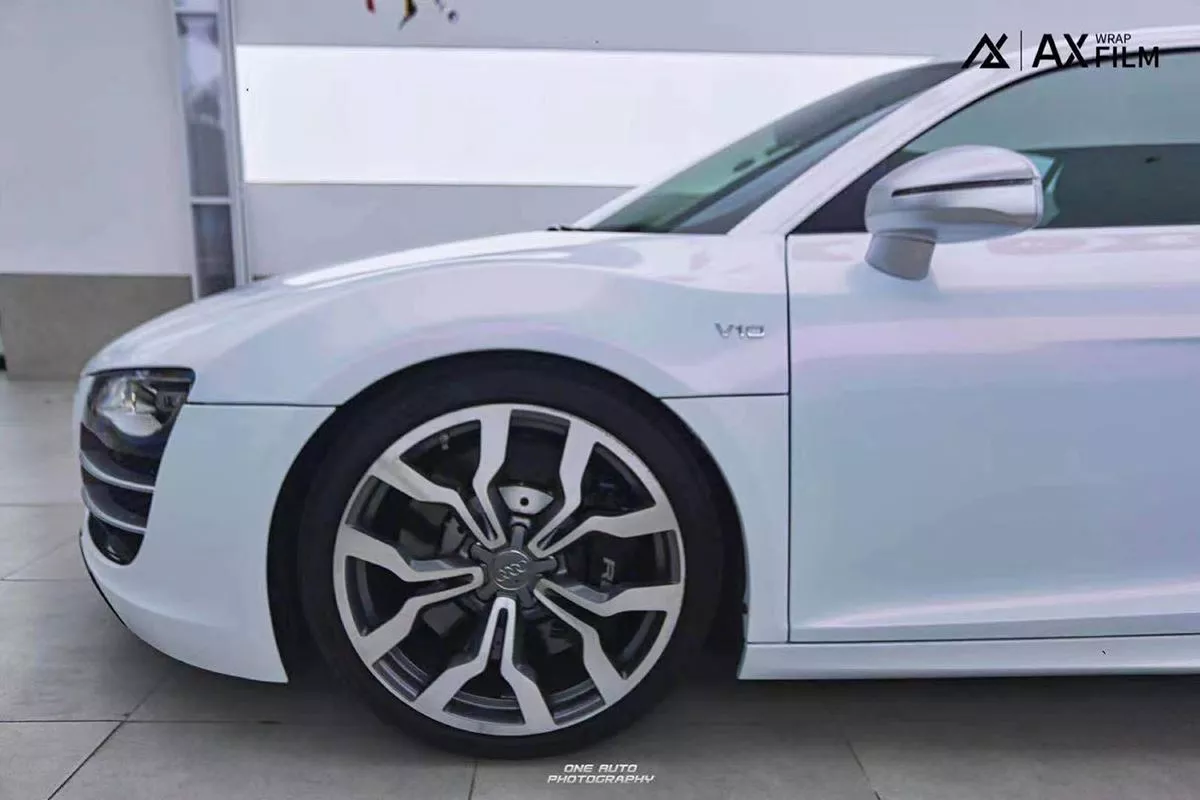 AX WRAP FILM DIAMOND WHITE PINK - MÀU TRẮNG KIM CƯƠNG ÁNH HỒNG - Hình 4
