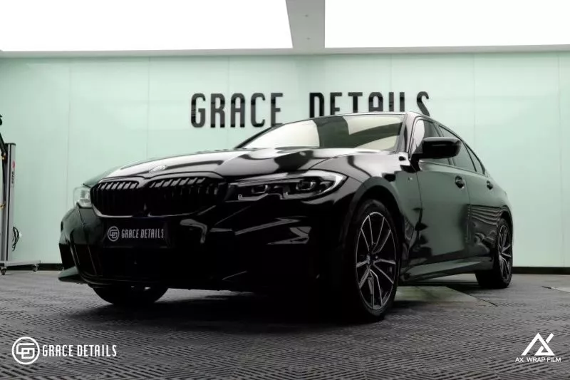 AX Wrap Film Gloss Black - Đen bóng BMW 325 - Hình 2