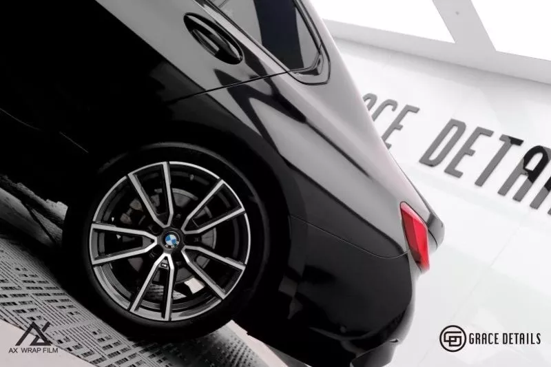 AX Wrap Film Gloss Black - Đen bóng BMW 325 - Hình 3
