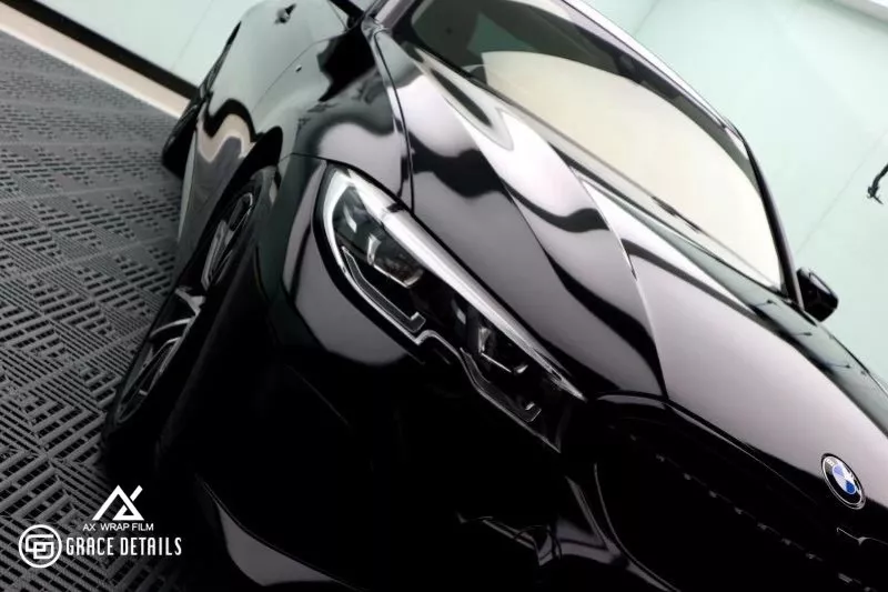 AX Wrap Film Gloss Black - Đen bóng BMW 325 - Hình 4
