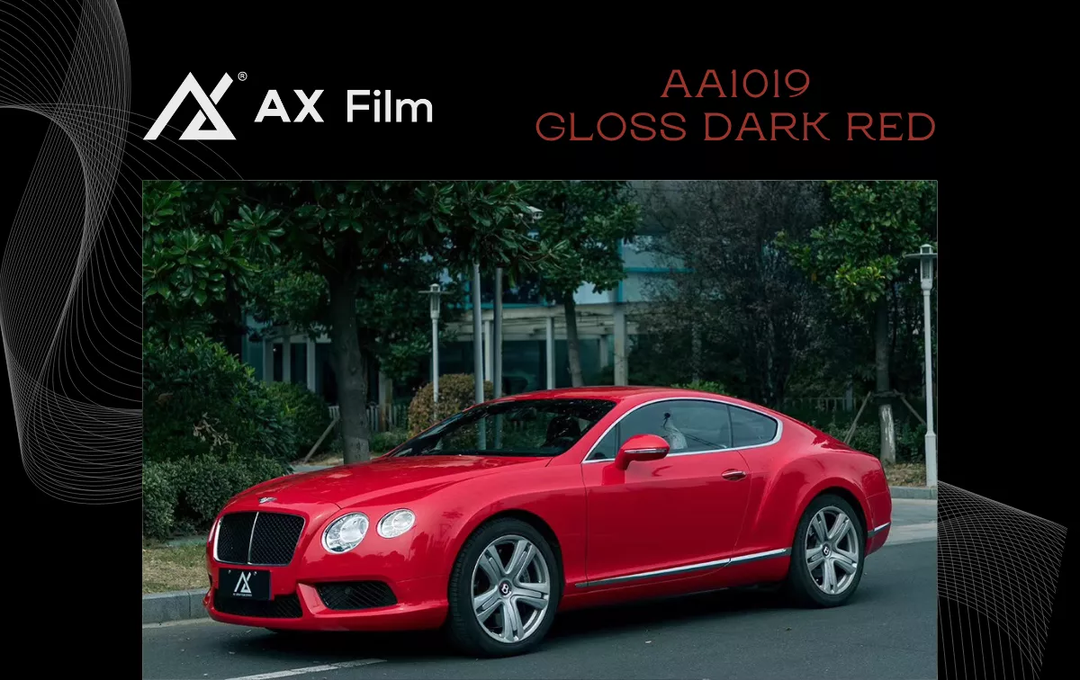AX WRAP FILM GLOSS DARK RED - MÀU ĐỎ BÓNG BENTLEY - Hình 1