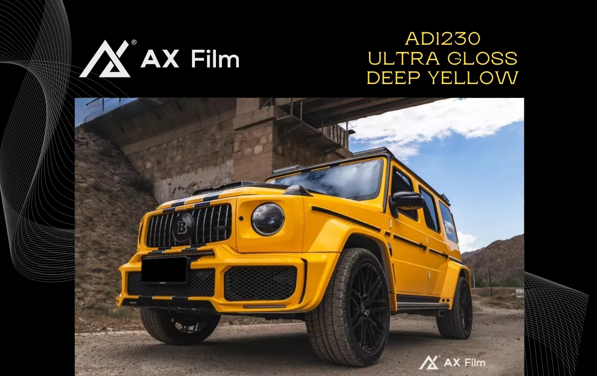 AX WRAP FILM GLOSS DEEP YELLOW – MÀU VÀNG ĐẬM BÓNG MERCEDES BENZ G63 - Hình 1
