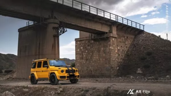 AX WRAP FILM GLOSS DEEP YELLOW – MÀU VÀNG ĐẬM BÓNG MERCEDES BENZ G63 - Hình 2