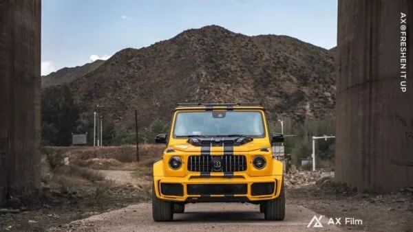 AX WRAP FILM GLOSS DEEP YELLOW – MÀU VÀNG ĐẬM BÓNG MERCEDES BENZ G63 - Hình 3