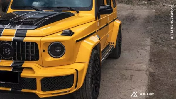 AX WRAP FILM GLOSS DEEP YELLOW – MÀU VÀNG ĐẬM BÓNG MERCEDES BENZ G63 - Hình 5