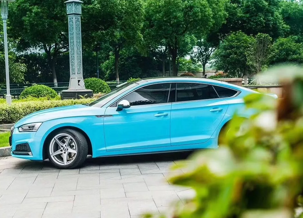 AX WRAP FILM GLOSS LIGHT SKY BLUE –XANH BẦU TRỜI BÓNG NHẸ AUDI - Hình 4