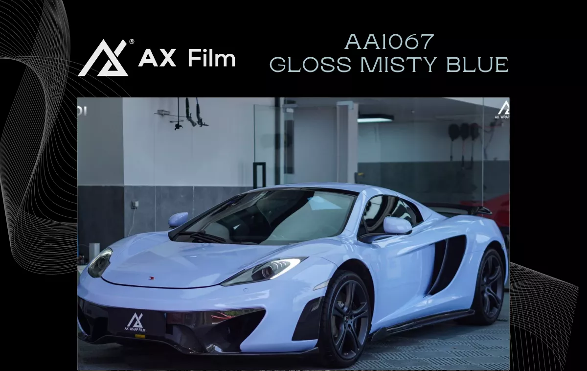 AX WRAP FILM GLOSS MISTY BLUE – XANH SƯƠNG BÓNG MCLAREN - Hình 1