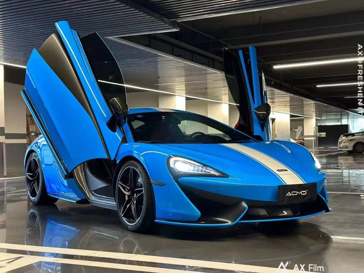 AX WRAP FILM GLOSS SKY BLUE – XANH BẦU TRỜI BÓNG MCLAREN 570S - Hình 3