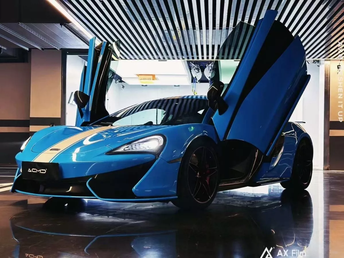 AX WRAP FILM GLOSS SKY BLUE – XANH BẦU TRỜI BÓNG MCLAREN 570S - Hình 4