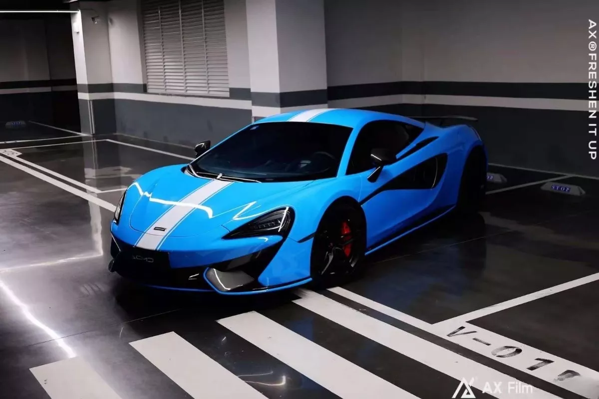 AX WRAP FILM GLOSS SKY BLUE – XANH BẦU TRỜI BÓNG MCLAREN 570S - Hình 5