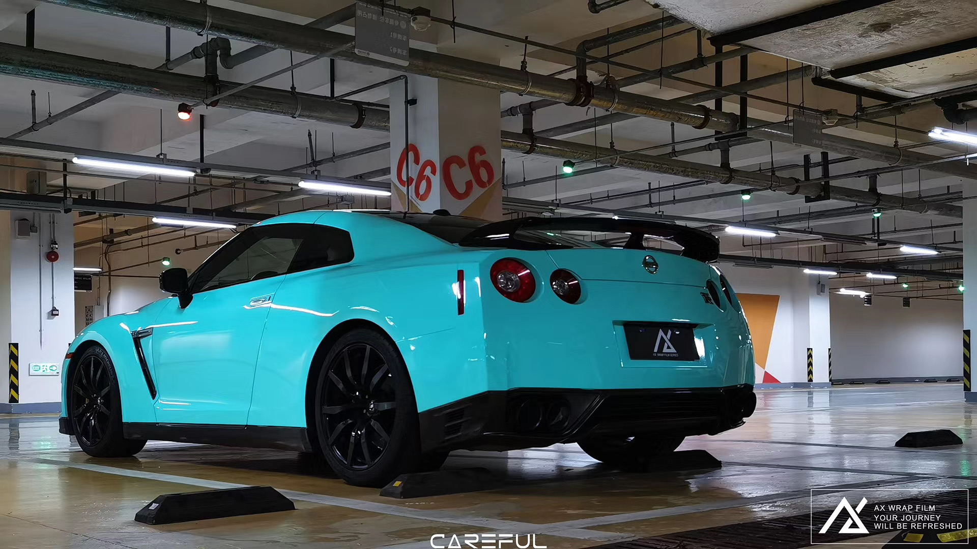 AX WRAP FILM GLOSS TIFFANY BLUE – XANH TIFFANY BÓNG NISSAN GTR