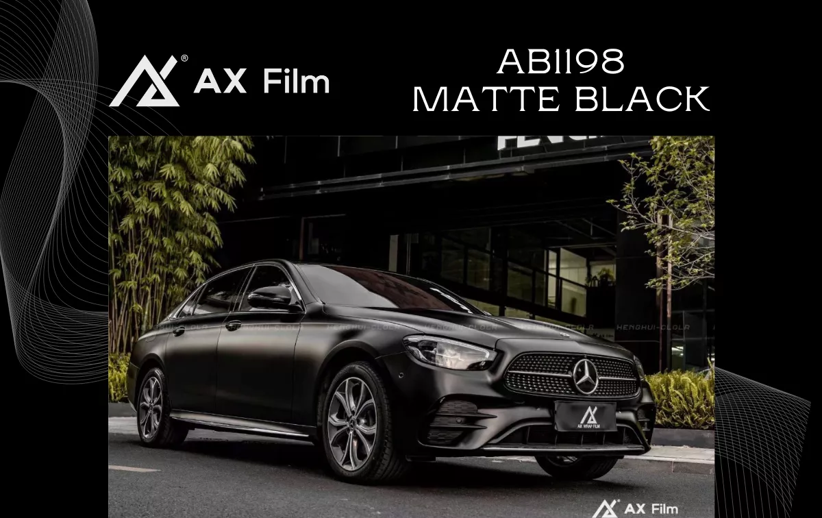 AX WRAP FILM MATTE BLACK – ĐEN MỜ MERCEDES BENZ E300 - Hình 1