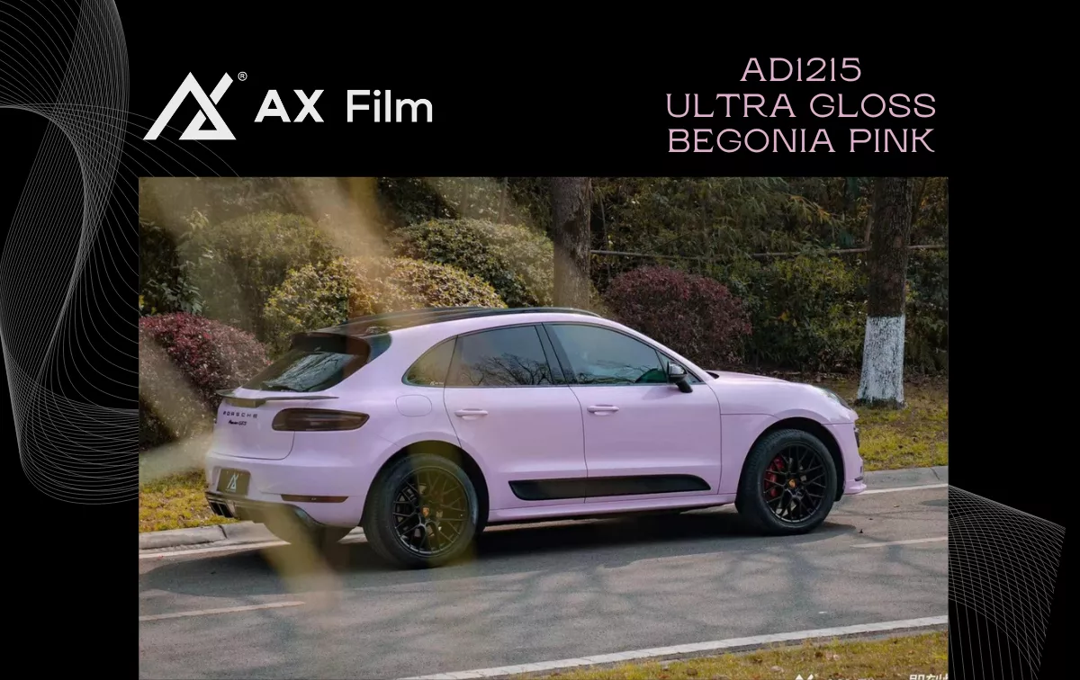 AX WRAP FILM ULTRA GLOSS BEGONIA PINK – HỒNG THU HẢI ĐƯỜNG SIÊU BÓNG PORSCHE MACAN GTS - Hình 1