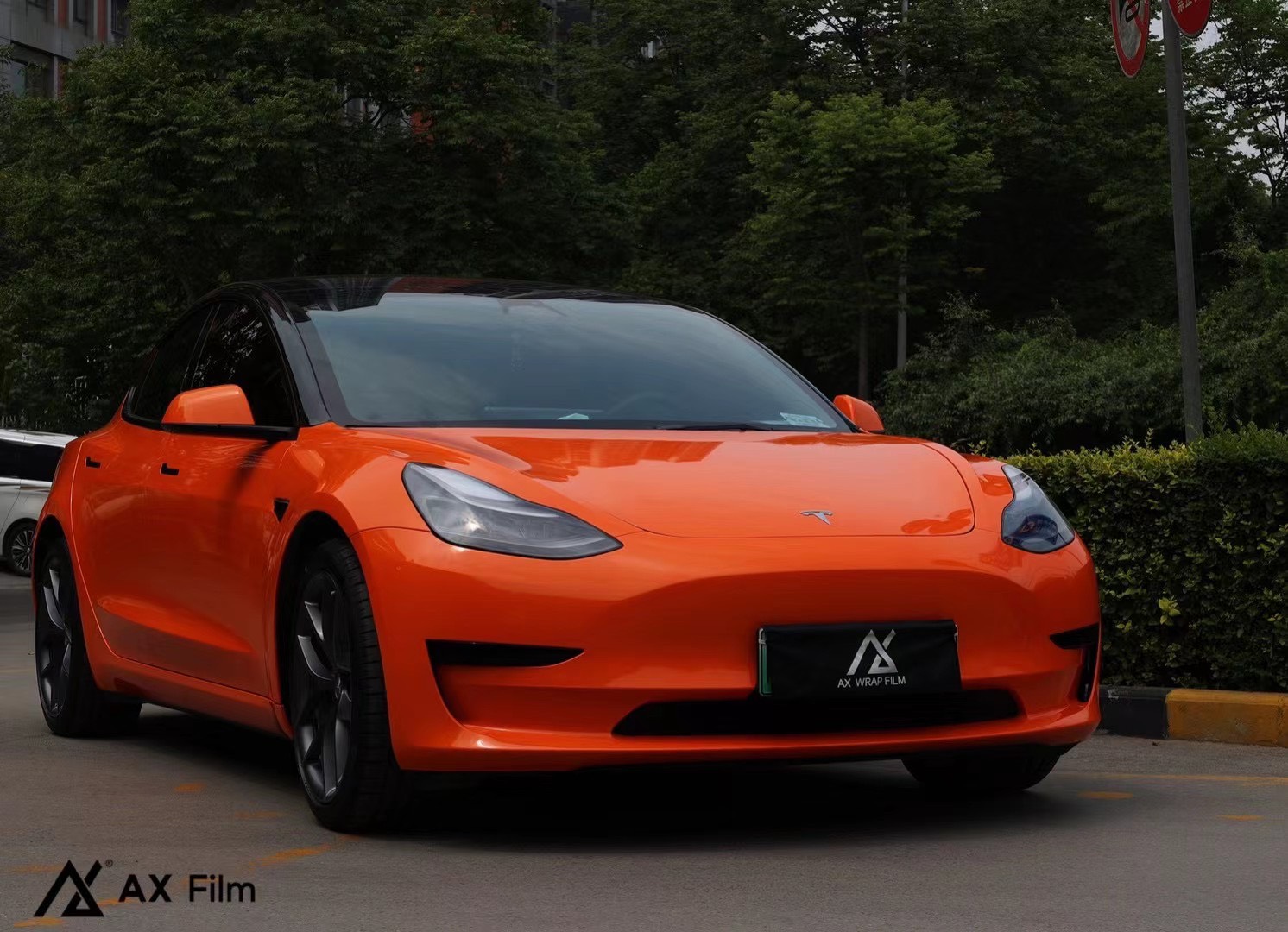 AX WRAP FILM ULTRA GLOSS ORANGE - CAM SIÊU BÓNG TESLA MODEL 3