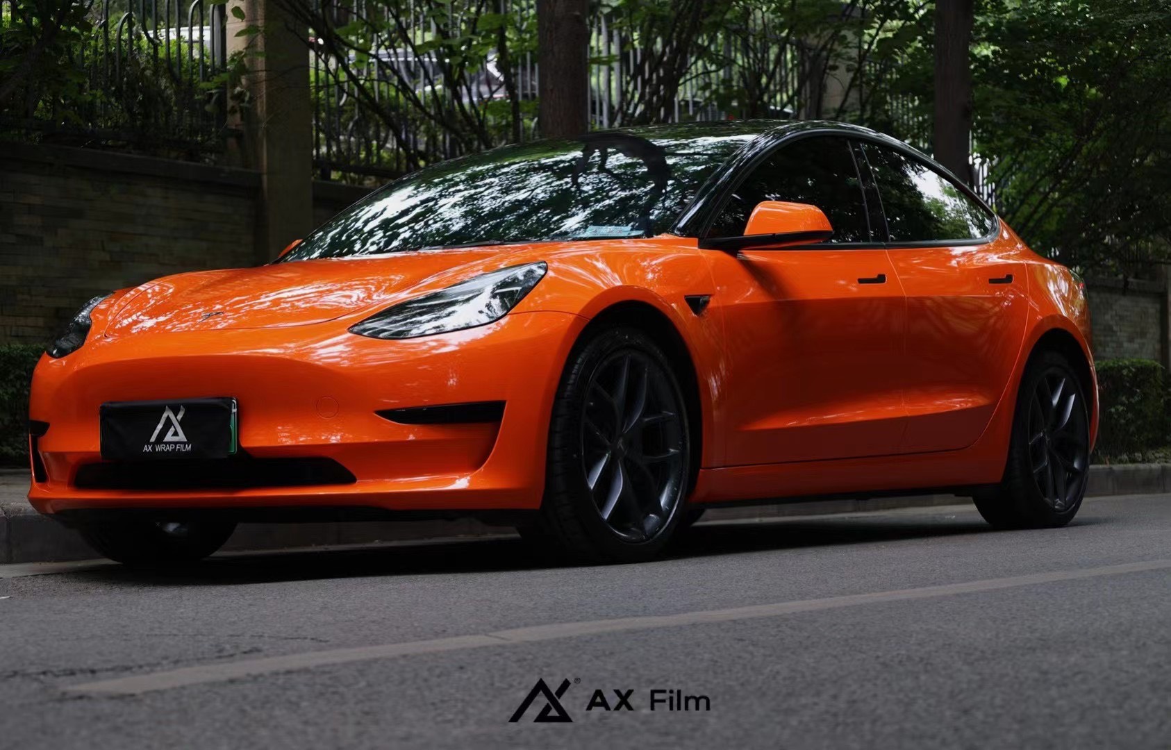 AX WRAP FILM ULTRA GLOSS ORANGE - CAM SIÊU BÓNG TESLA MODEL 3