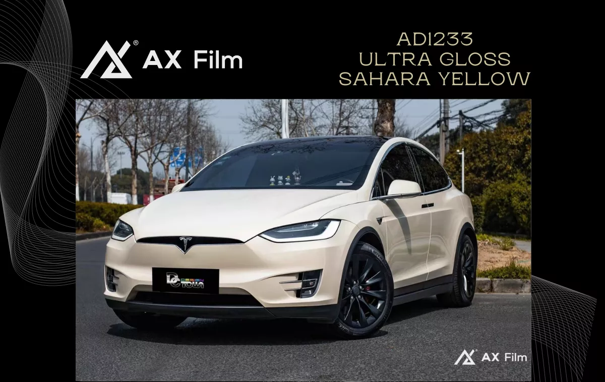 AX WRAP FILM ULTRA GLOSS SAHARA YELLOW - VÀNG SA MẠC SIÊU BÓNG - Hình 1