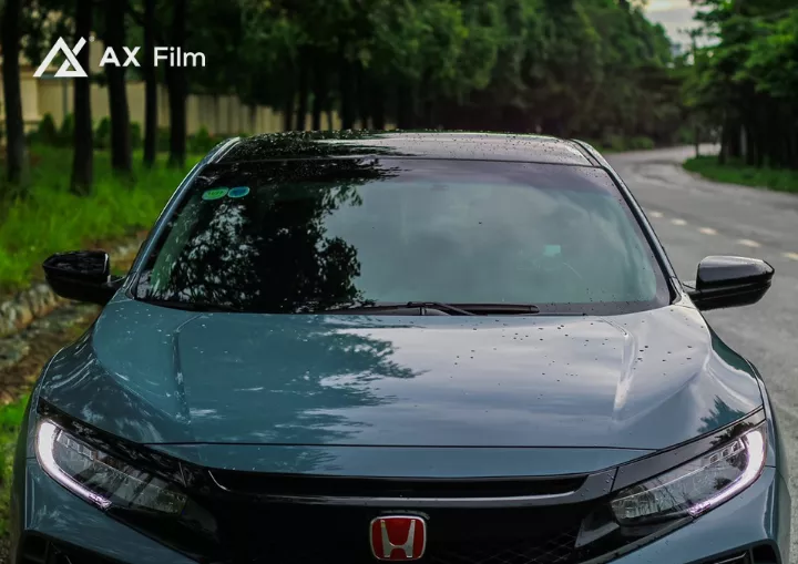AX WRAP FILM GLOSS LIGHT CEMENT GRAY – XI MĂNG SÁNG BÓNG - HONDA CIVIC - Hình 2