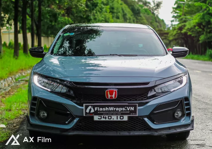 AX WRAP FILM GLOSS LIGHT CEMENT GRAY – XI MĂNG SÁNG BÓNG - HONDA CIVIC - Hình 5