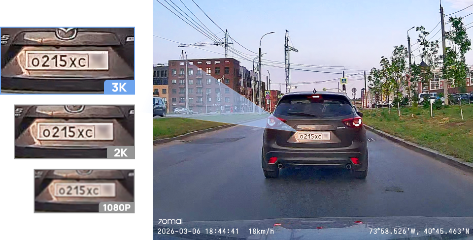 Camera trước 3K rõ hơn Full HD – 70mai N500