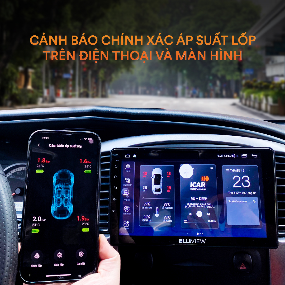 CẢM BIẾN ÁP SUẤT LỐP ICAR ELLISAFE IP24L DÀNH CHO MỌI XE