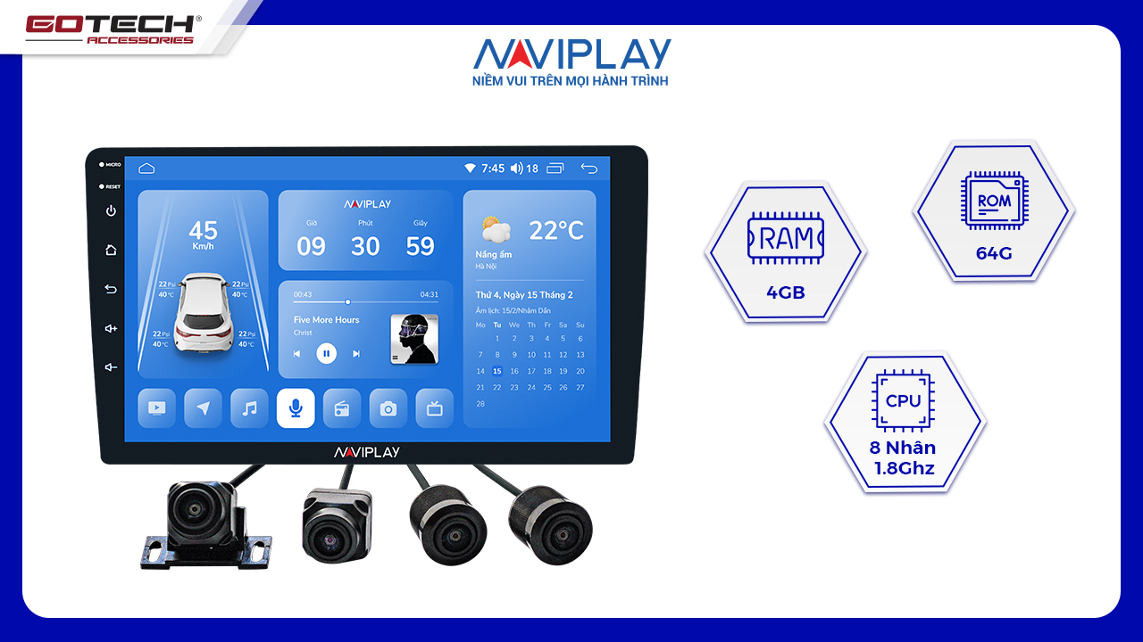 MÀN HÌNH GIẢI TRÍ Ô TÔ NAVIPLAY N900