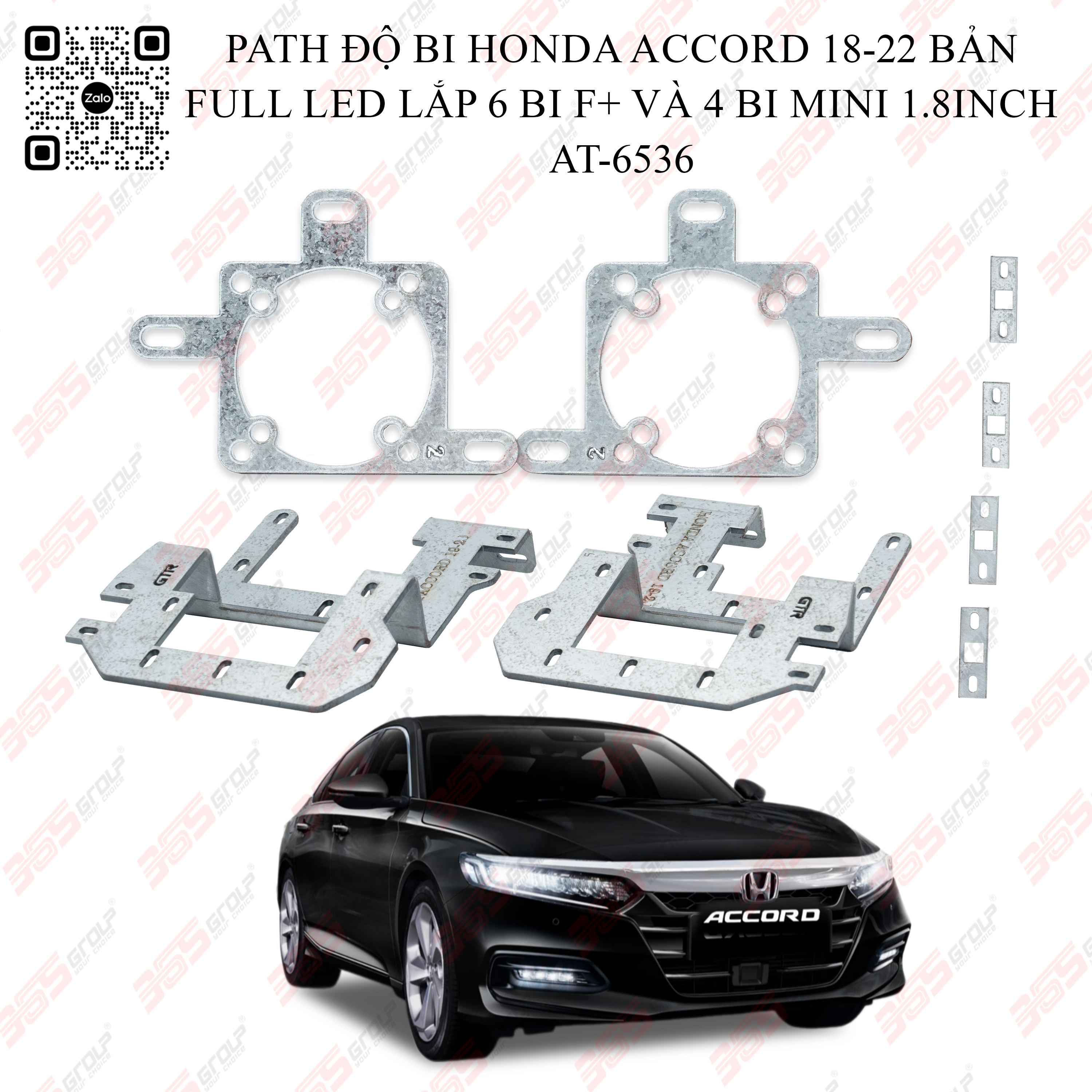 AT 6536 PATH ĐỘ BI HONDA ACCORD 18 22 BẢN FULL LED LẮP 6 BI F+ VÀ 4 BI MINI 1.8INCH