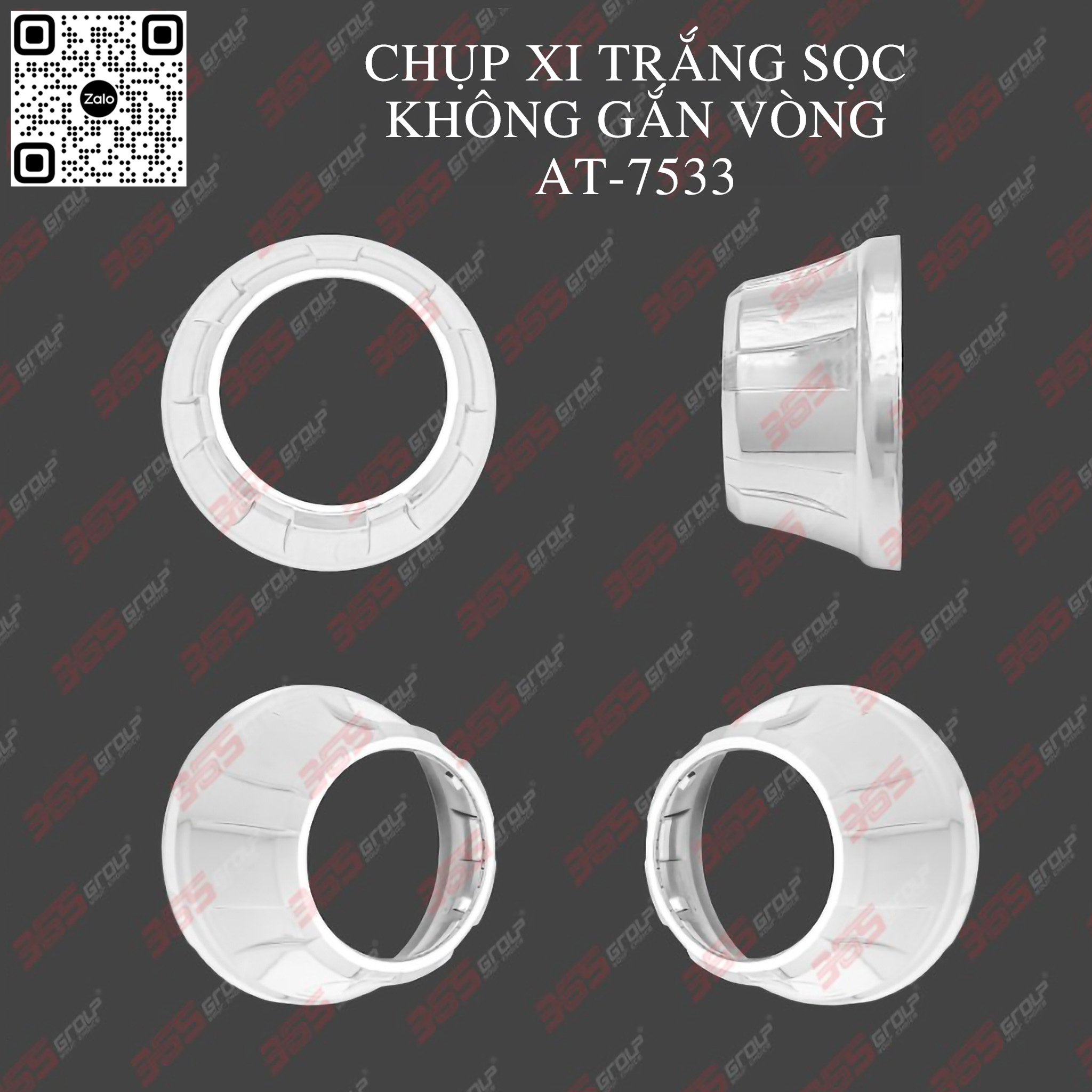 CHỤP XI TRẮNG SỌC KHÔNG VÒNG AT 7533