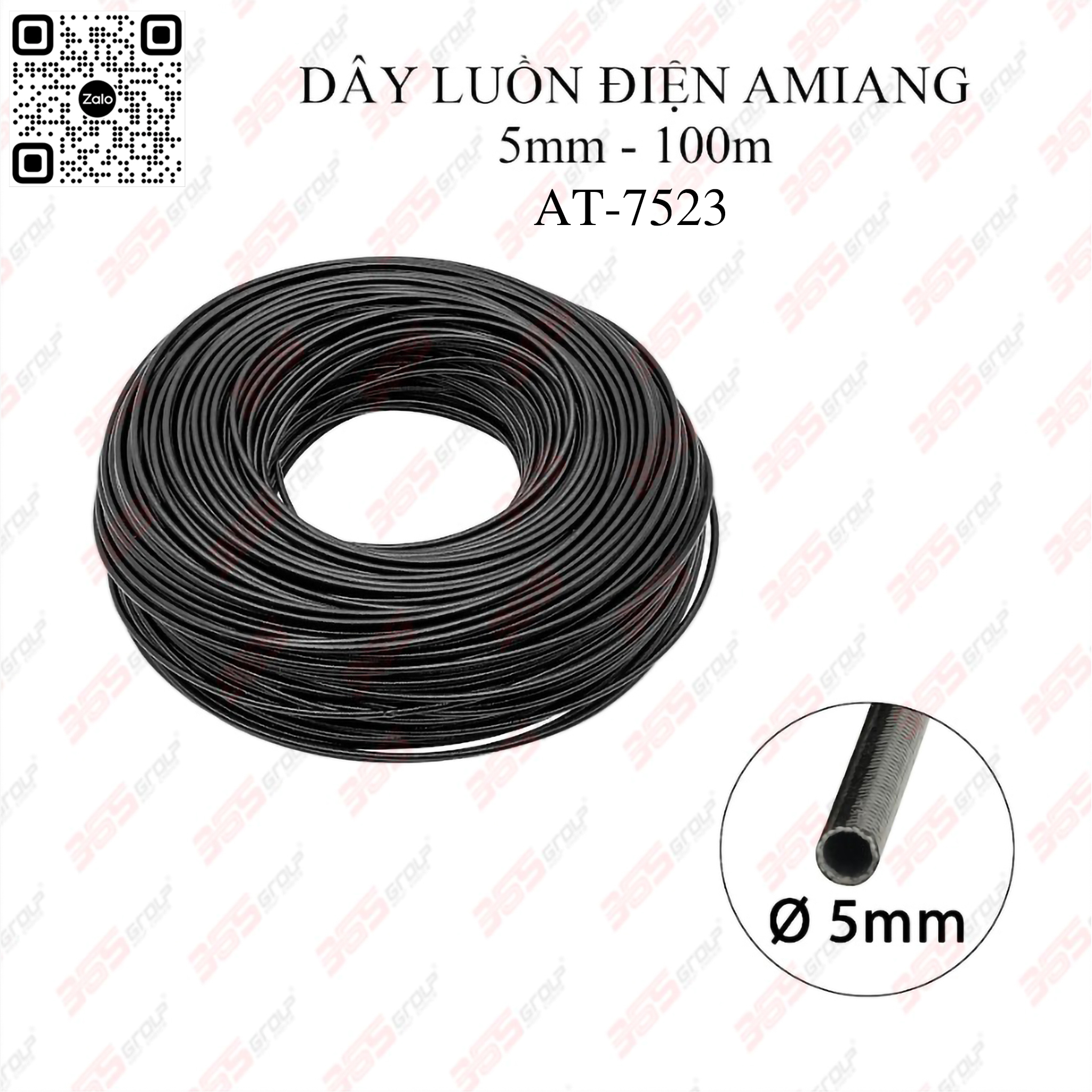 DÂY LUỒN ĐIỆN AMIANG 5MM (100M) AT 7523