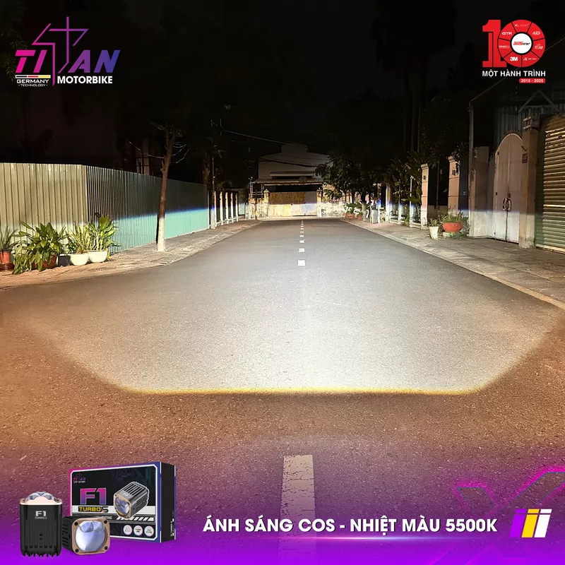 ĐÈN TRỢ SÁNG TITAN MOTO F1 TURBO S - Hình 7