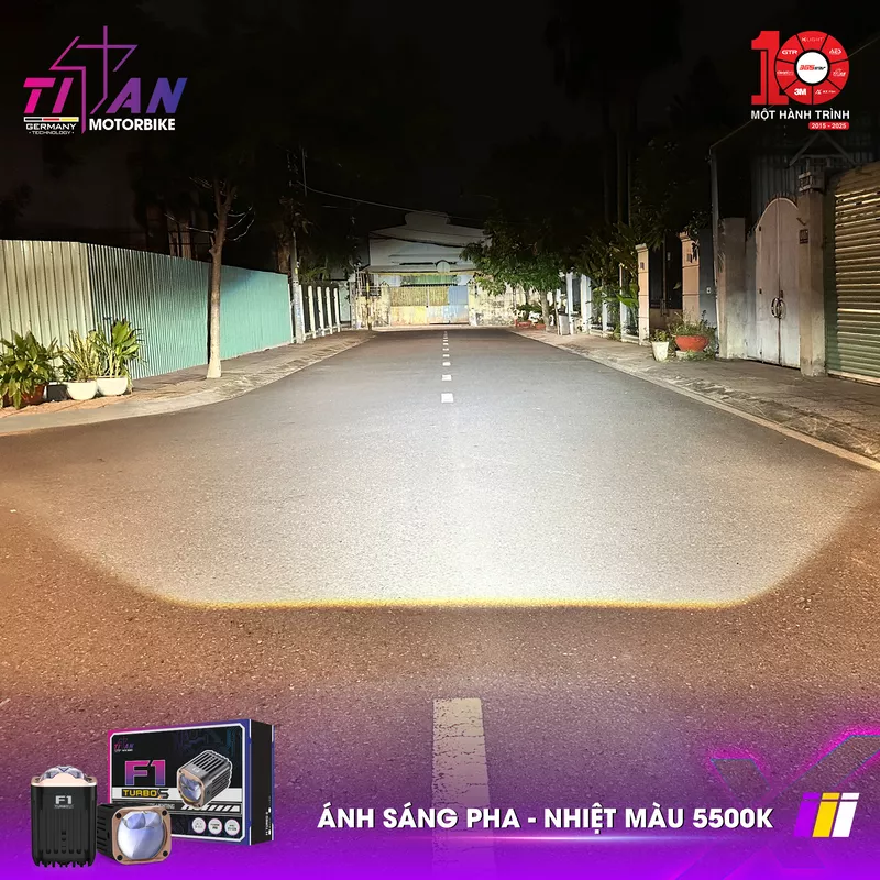 ĐÈN TRỢ SÁNG TITAN MOTO F1 TURBO S - Hình 8
