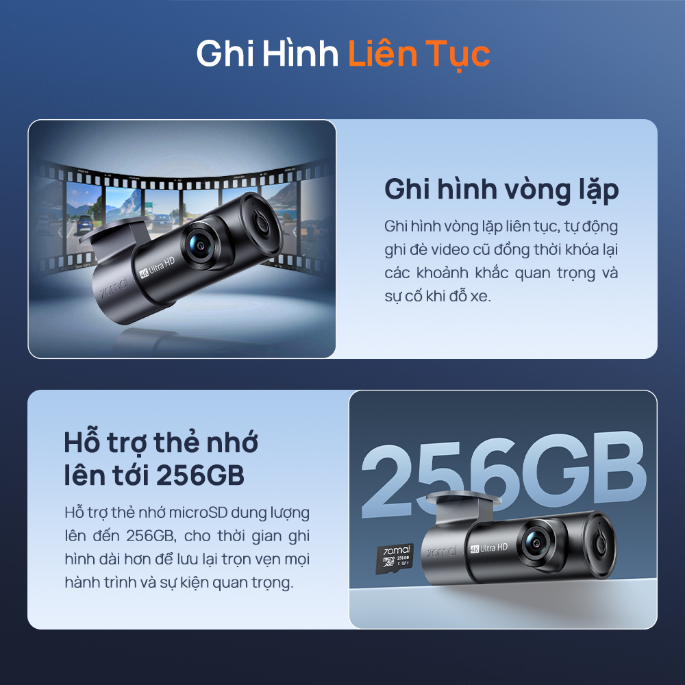 Camera hành trình 70mai M310 Plus 4K ống kính xoay 360 độ – đối tượng phù hợp