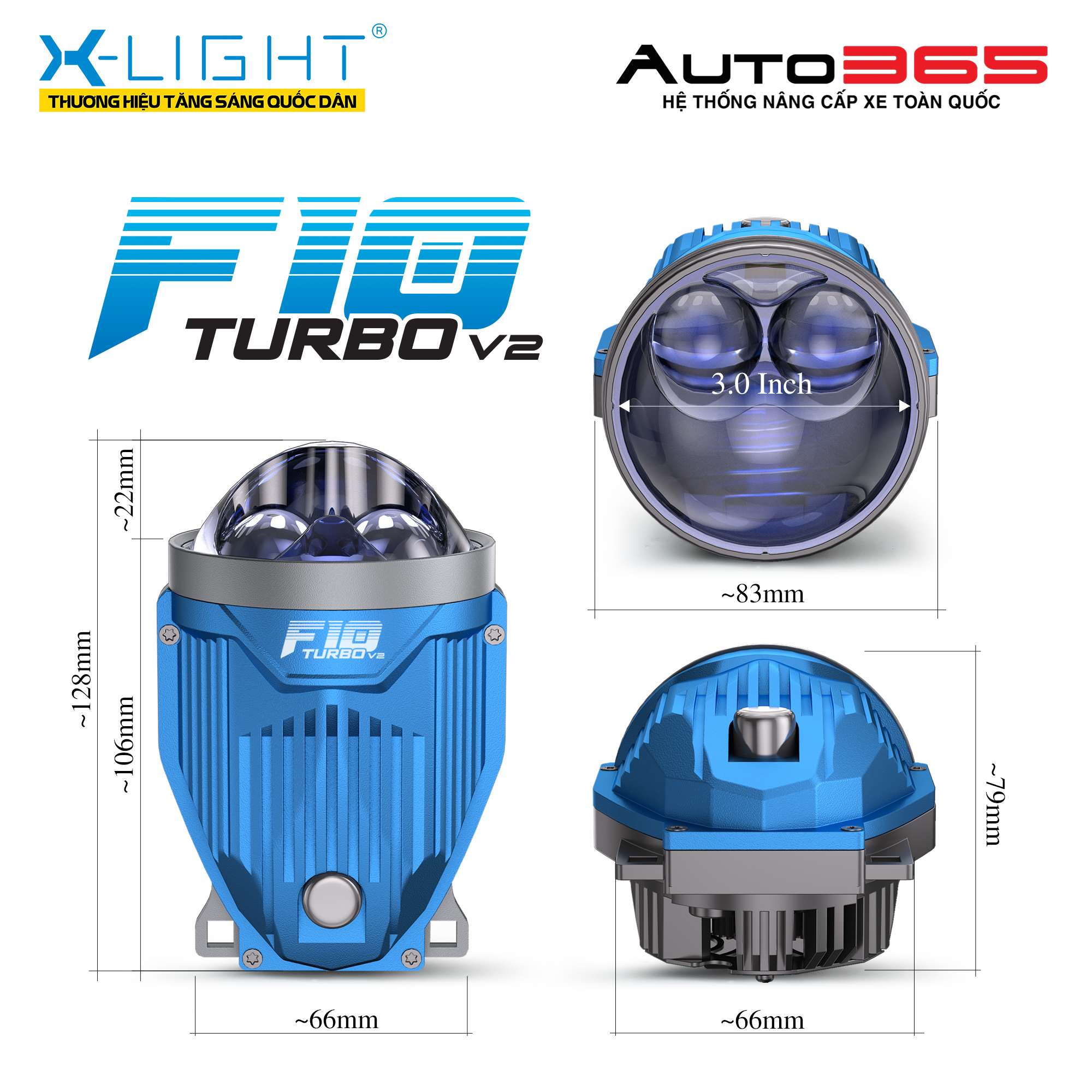 ĐÈN BI GẦM X-LIGHT F10 TURBO 24V V2