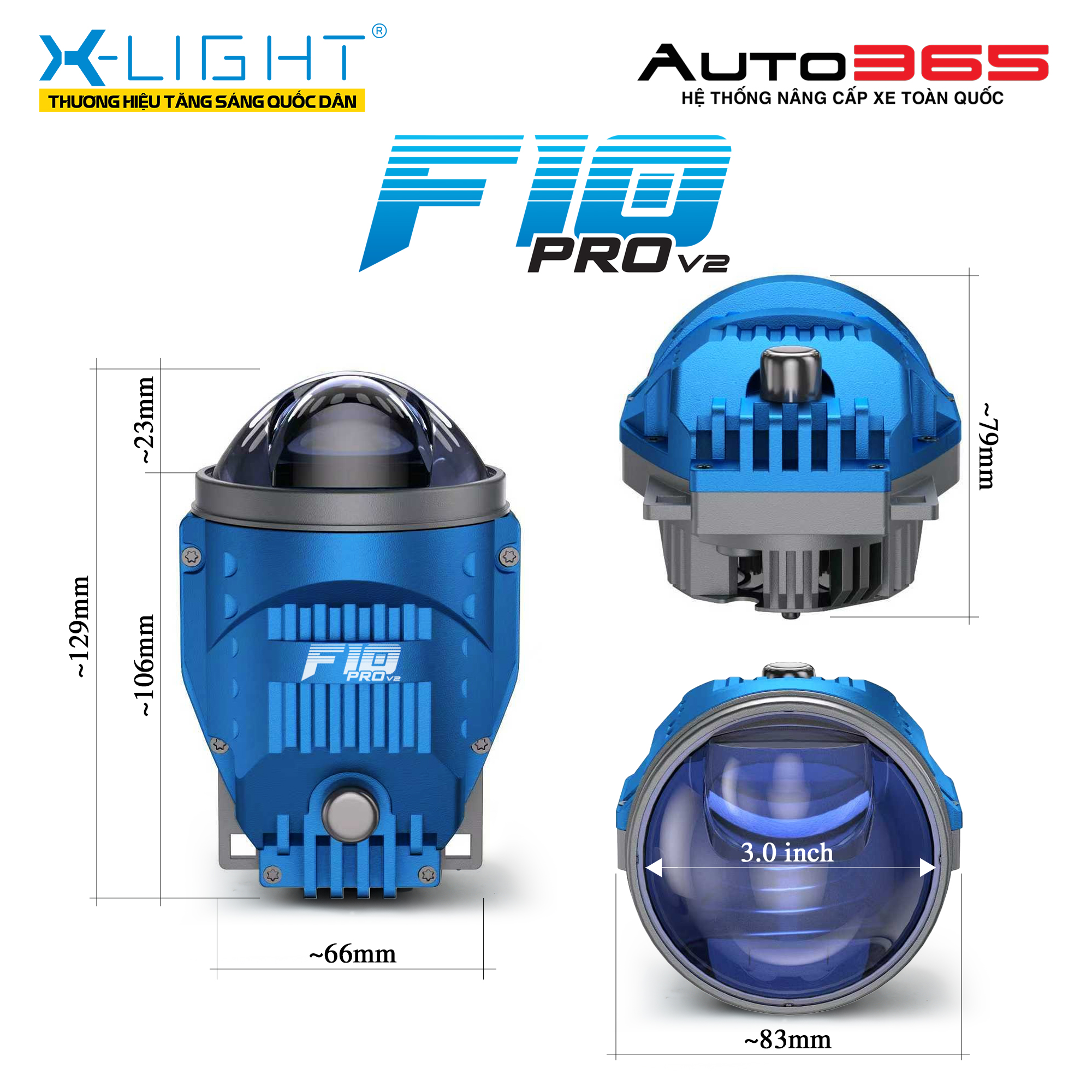 ĐÈN BI GẦM X-LIGHT F10 PRO V2