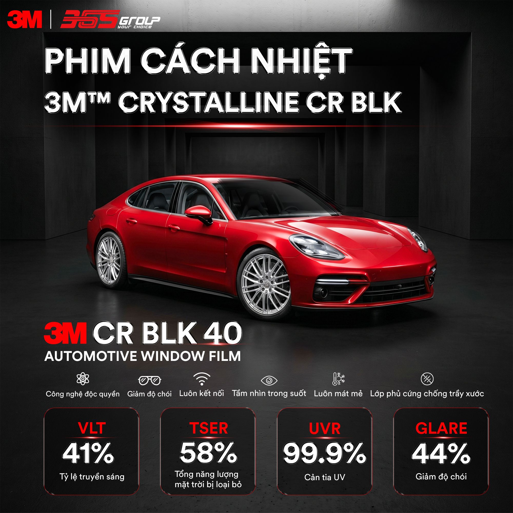 Phim cách nhiệt 3M CR BLK 40