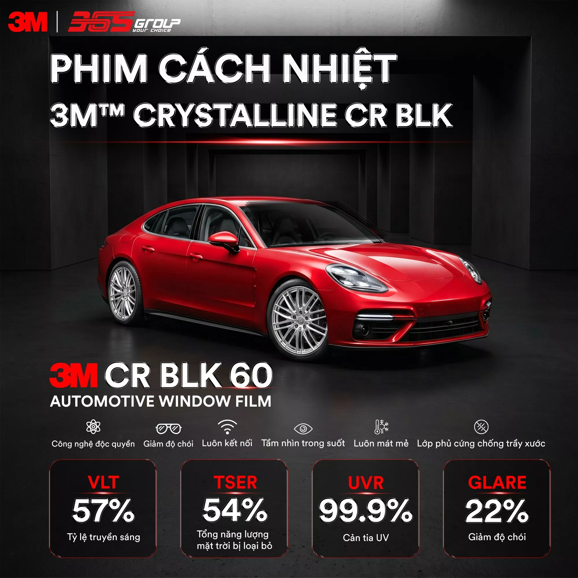 3M Crystalline CR BLK 60 tại Auto365