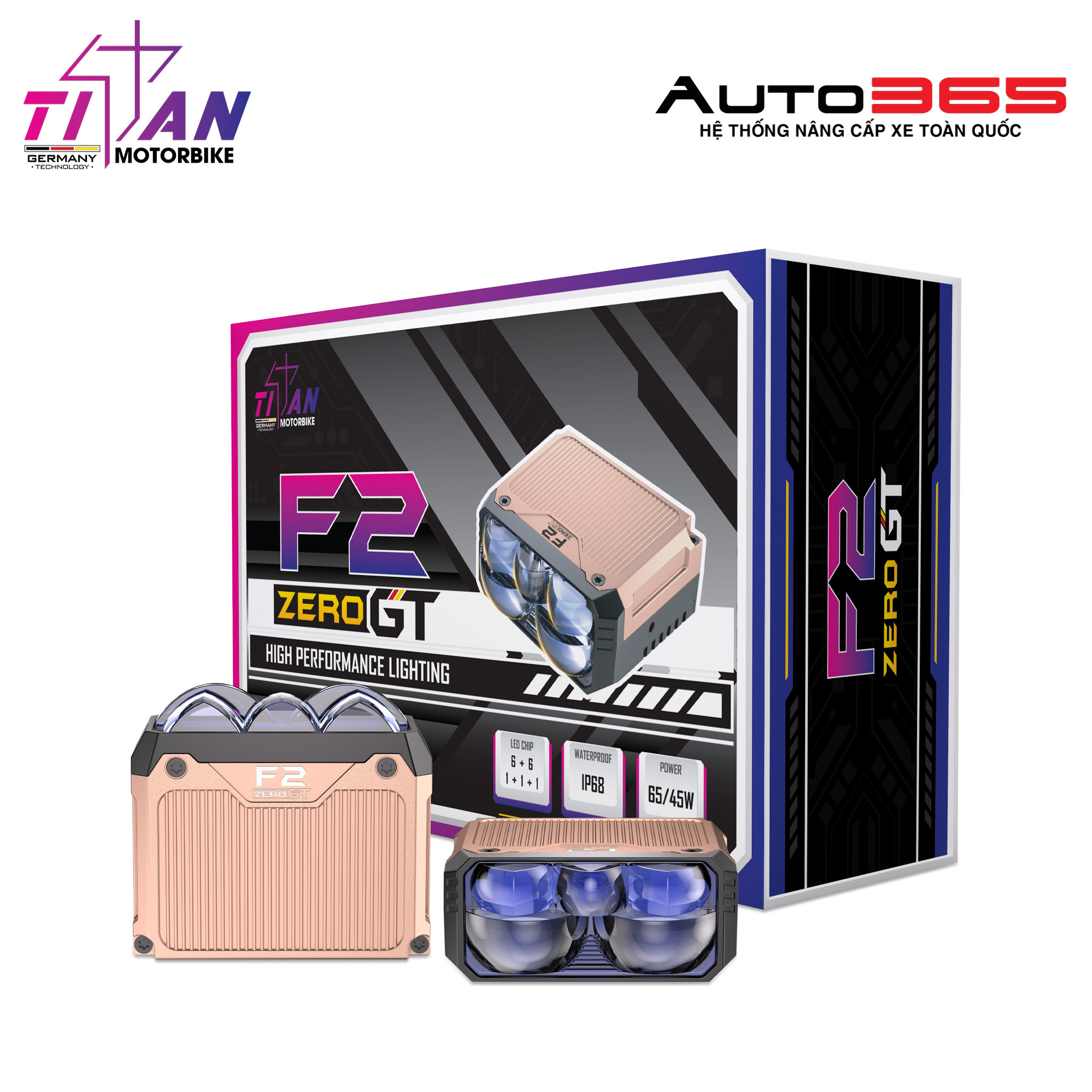 ĐÈN TRỢ SÁNG TITAN MOTO F2 ZERO GT