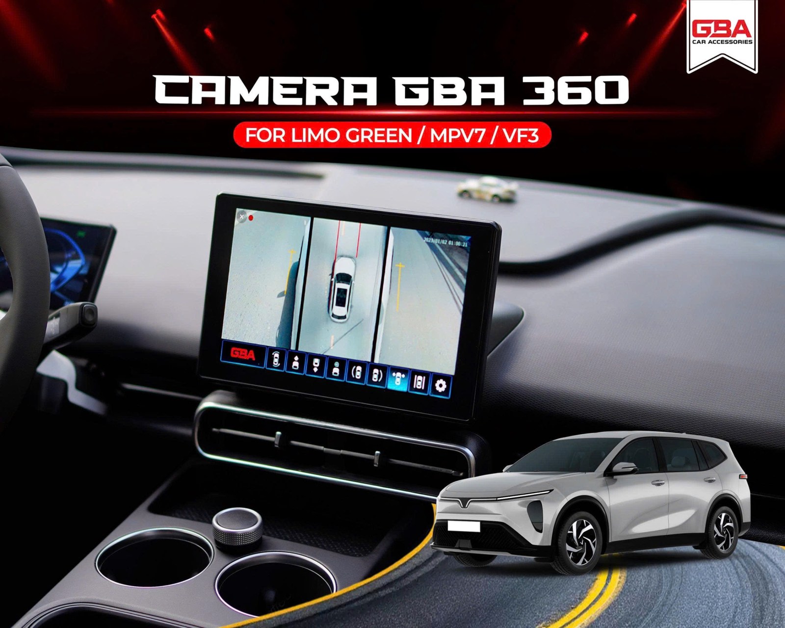 Bộ camera 360 GBA bốn mắt cho Limo Green