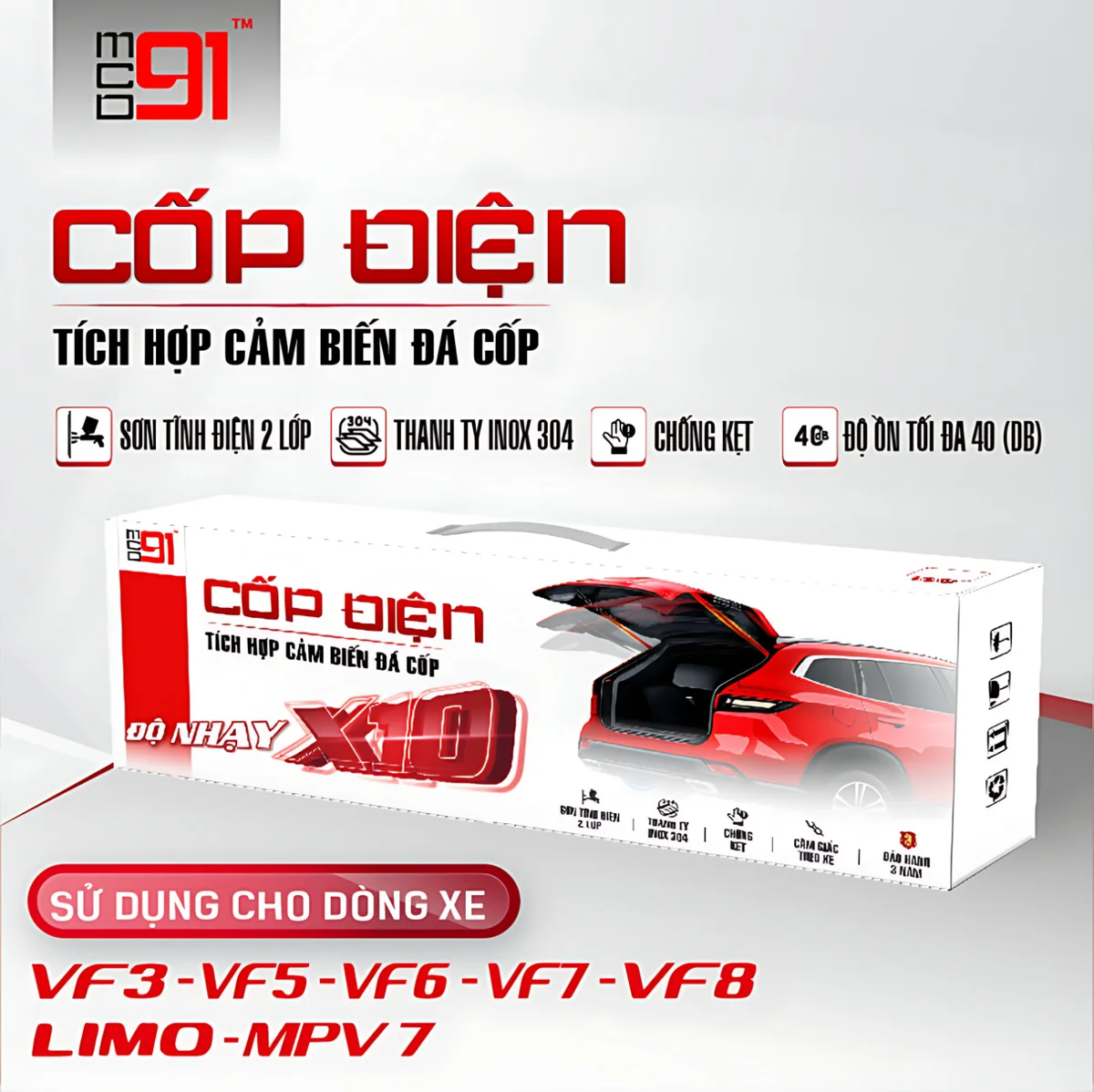 CỐP ĐIỆN KÈM ĐÁ CỐP MCD91 CHO VINFAST - Hình 1