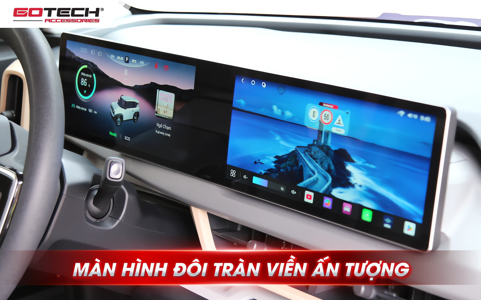 Màn hình Gotech GT VF3 360 tích hợp camera 360 cho VinFast VF3 – điểm nổi bật