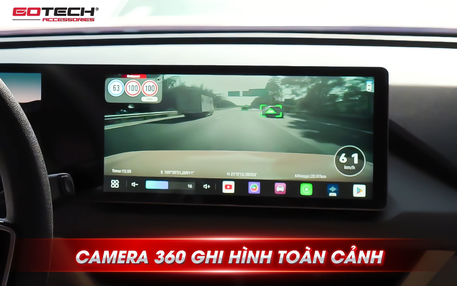 Màn hình Gotech GT VF3 360 tích hợp camera 360 cho VinFast VF3 – thông số kỹ thuật