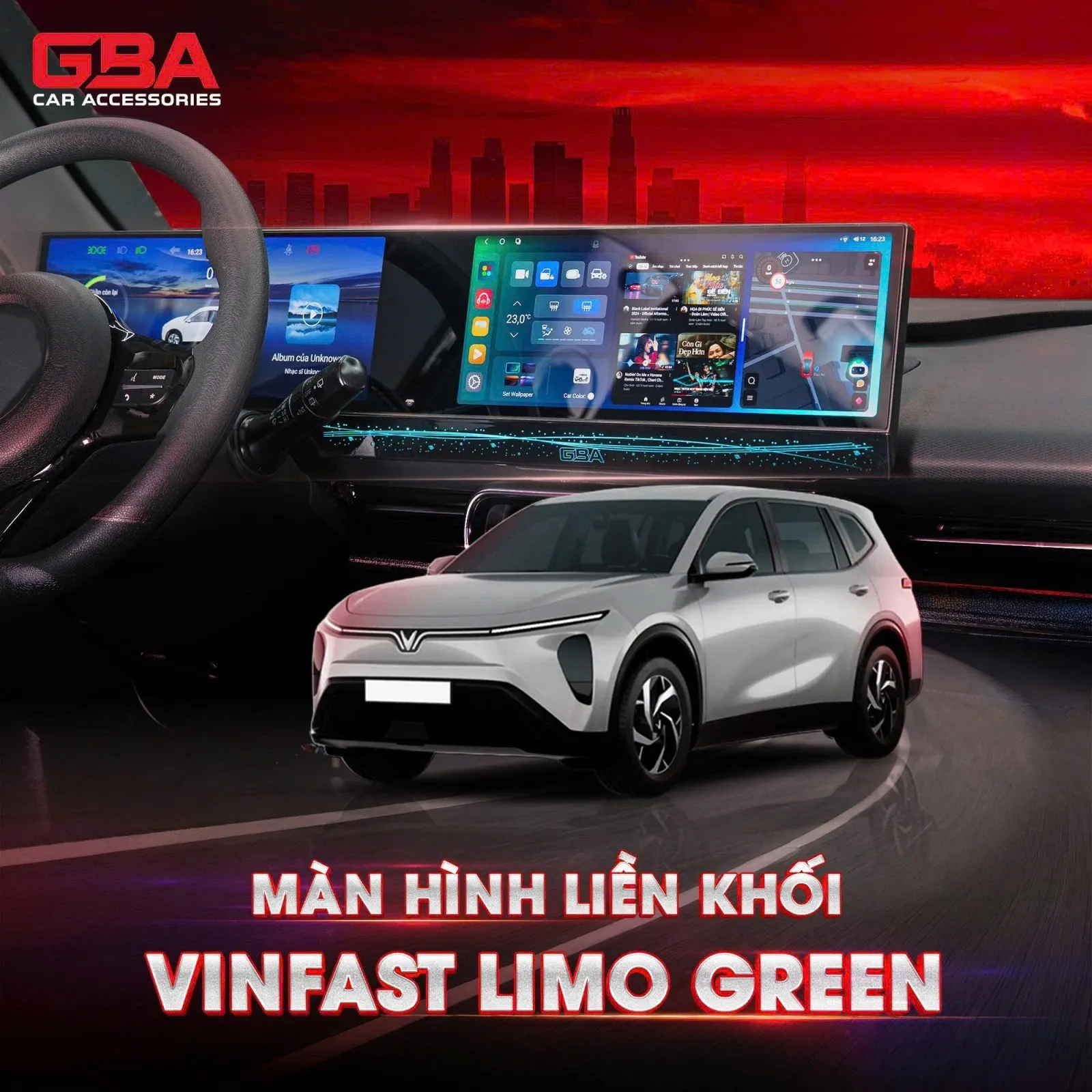 Màn hình liền khối GBA cho VinFast Limo Green / MPV7 - Hình 1