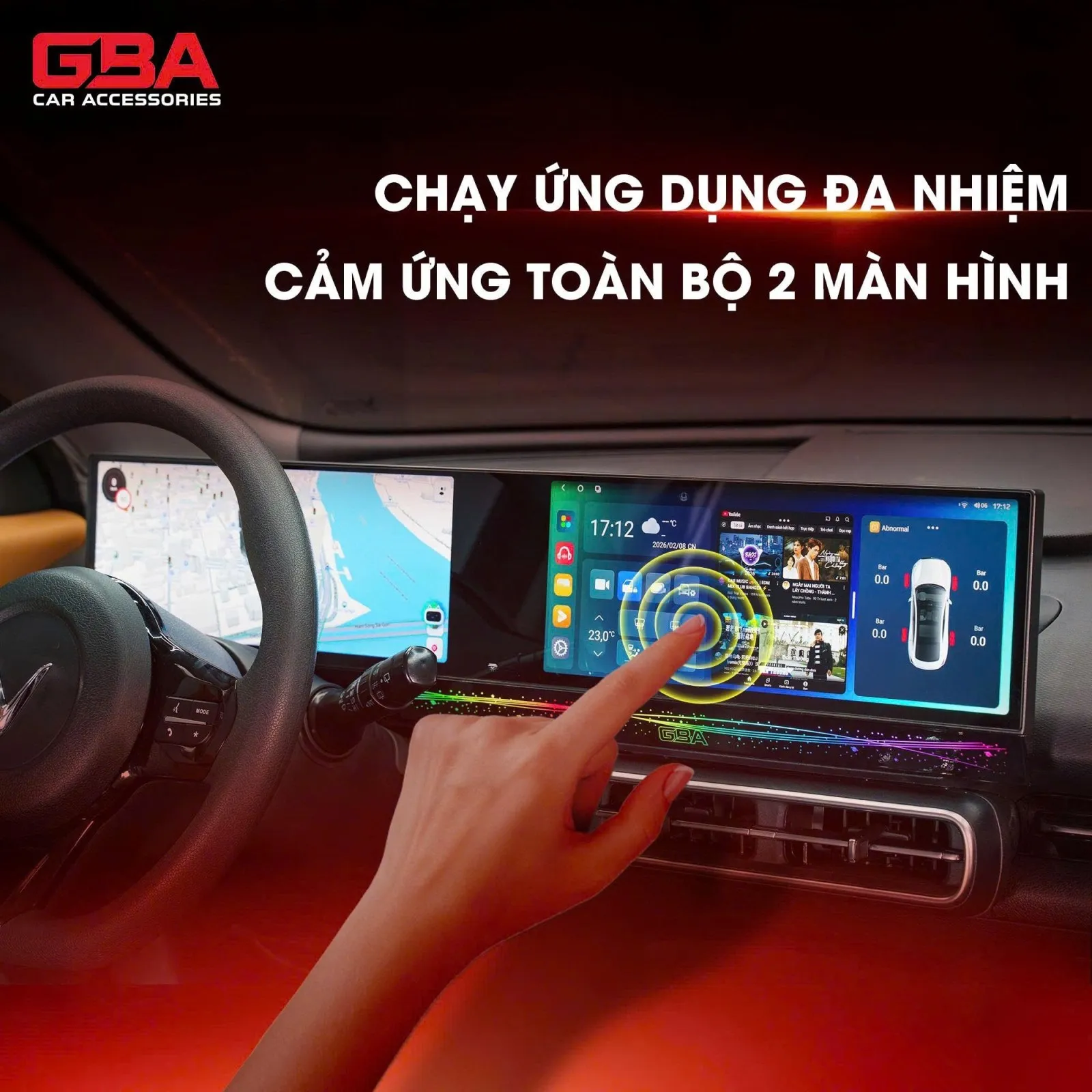 Màn hình liền khối GBA cho VinFast Limo Green / MPV7 - Hình 3