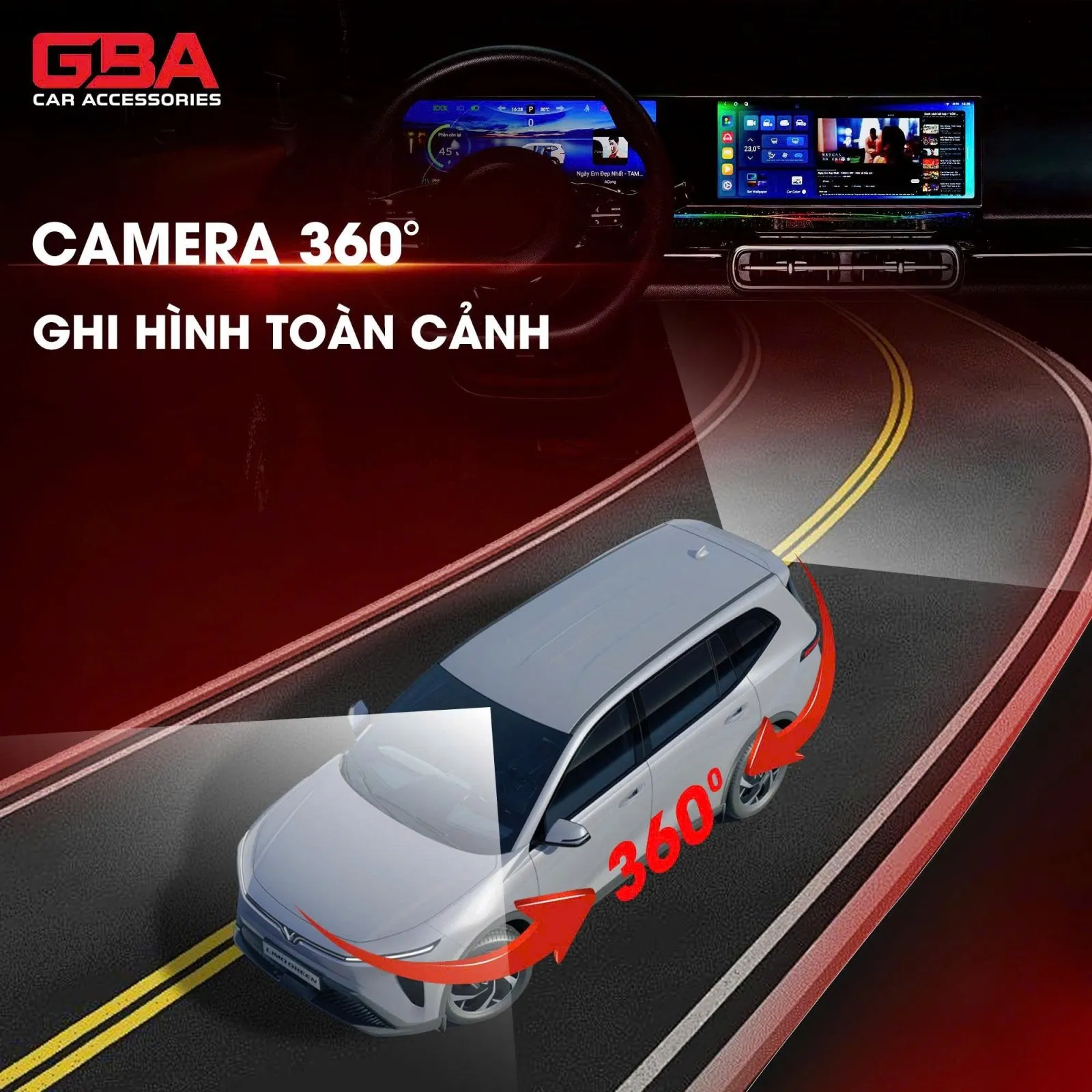 Màn hình liền khối GBA cho VinFast Limo Green / MPV7 - Hình 4