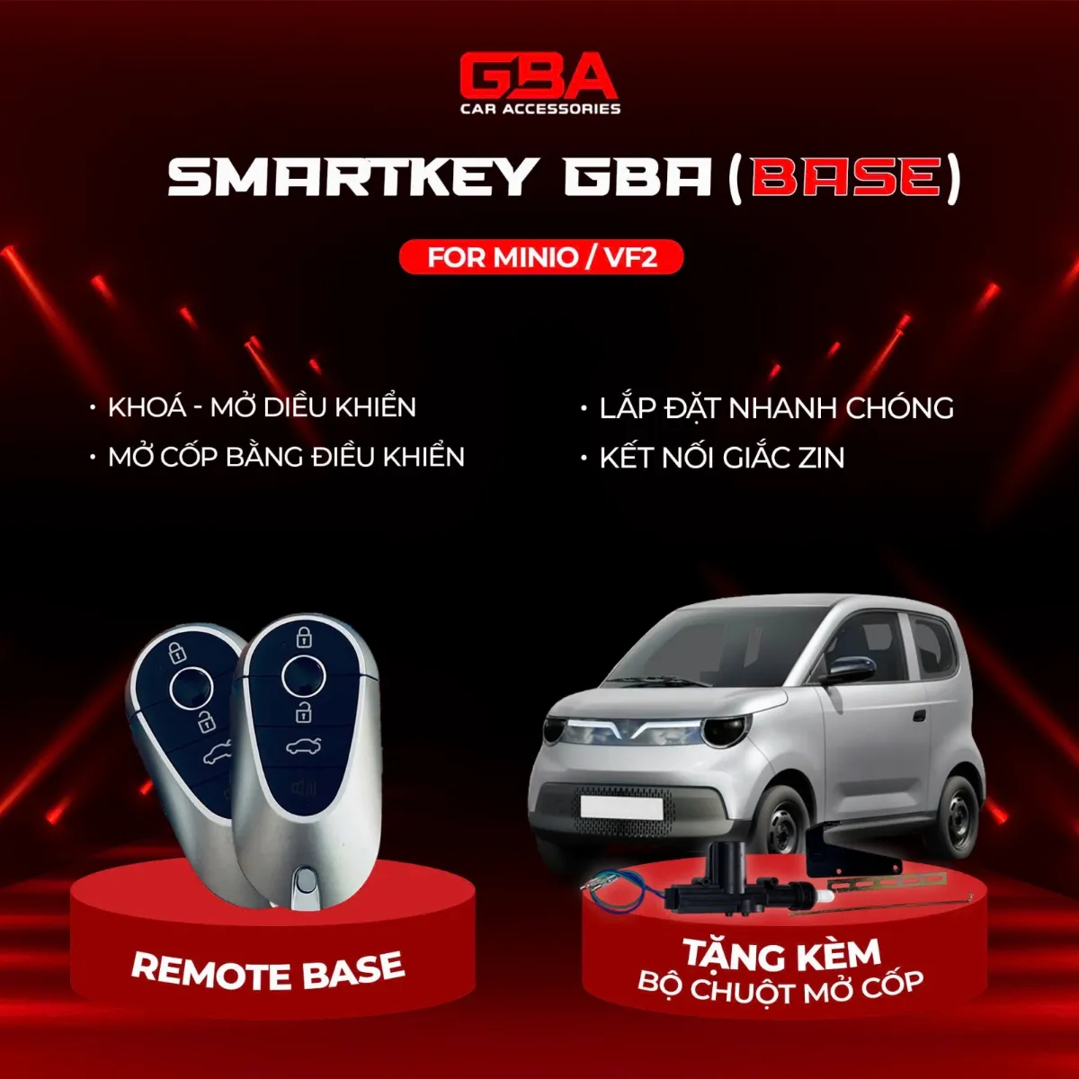 Smartkey GBA bản Base dành cho VinFast Minio VF2