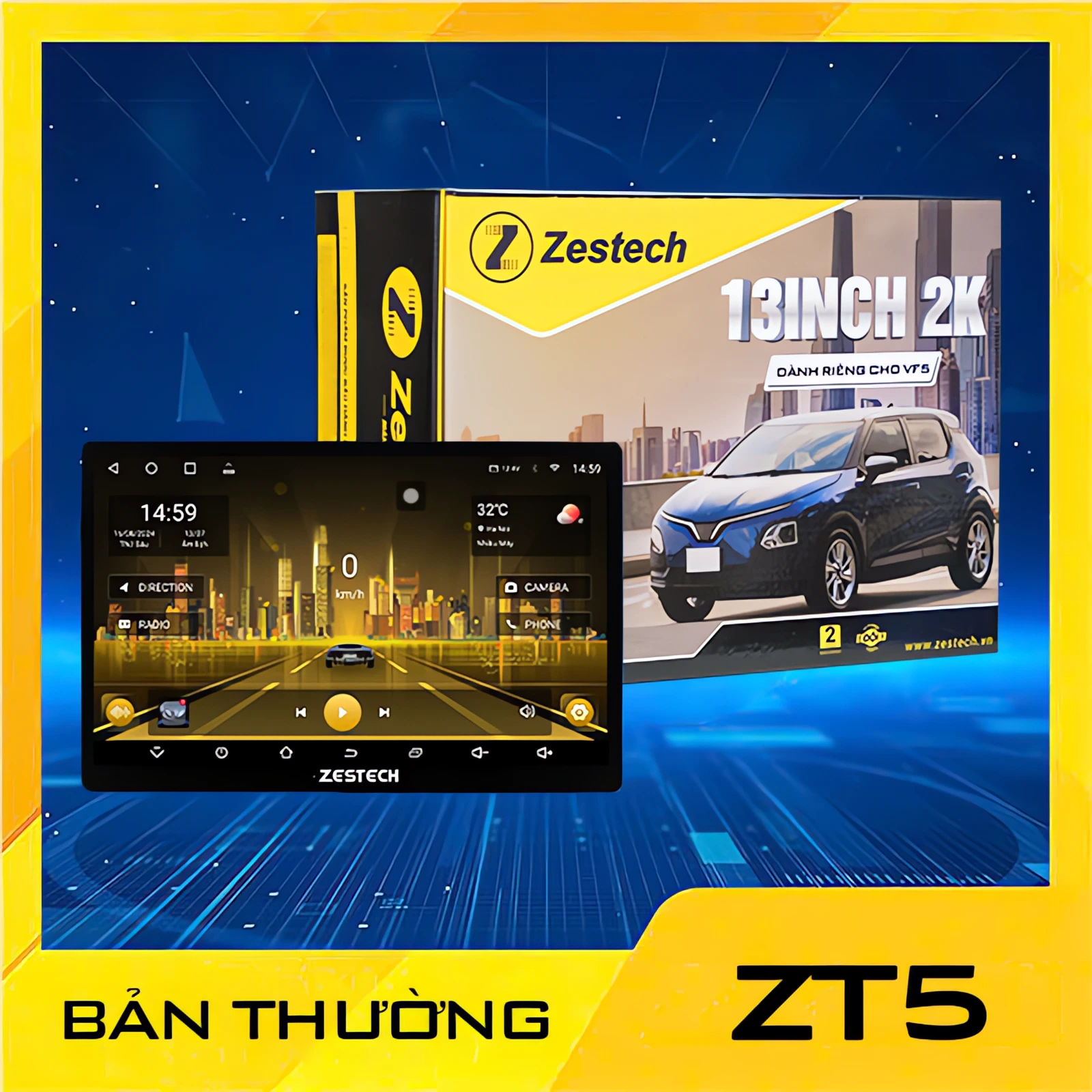 Màn hình Android Zestech ZT5 13 inch cho VinFast VF5